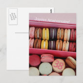 Carte Postale 38e Anniversaire Français de Macaron-Joyeux ! (Devant / Derrière)