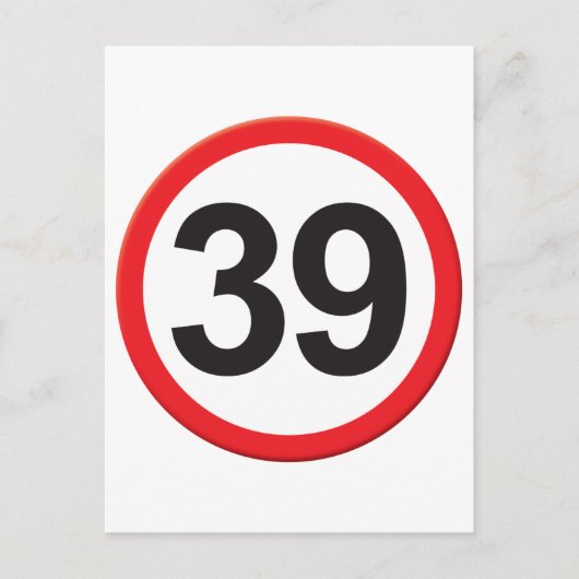 Carte Postale 39 ans (Devant)