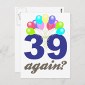 Carte Postale 39 Encore ? Cadeaux d'anniversaire / Souvenirs (Devant / Derrière)