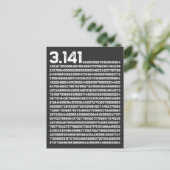 Carte Postale 3.14 Mathématiques Jour Pi Nombre irrationnel Pi (Debout devant)