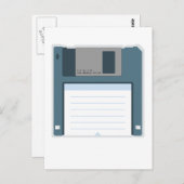 Carte postale 3.5 Disquette (devant la disquette) (Devant / Derrière)