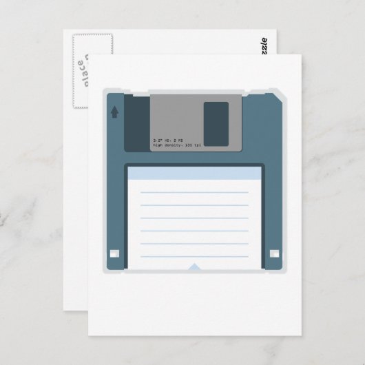 Carte postale 3.5 Disquette (devant la disquette) (Devant / Derrière)