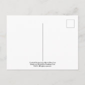 Carte Postale 3 à 1 (Humide) Cocktail Martini Recette Art (Dos)