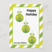 Carte Postale 3 boules de chickleballs modernes, texte personnal (Devant)