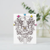 Carte Postale 3 couleurs (Debout devant)