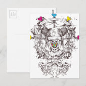 Carte Postale 3 couleurs (Devant / Derrière)