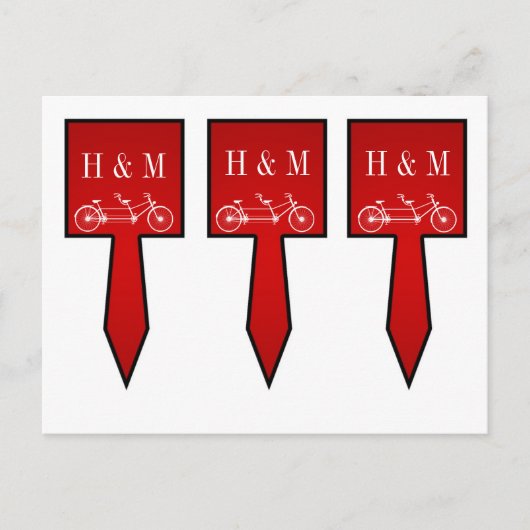 Carte Postale 3 Coupe Cake Pics Whimsical Crimson Red Double Vél (Devant)