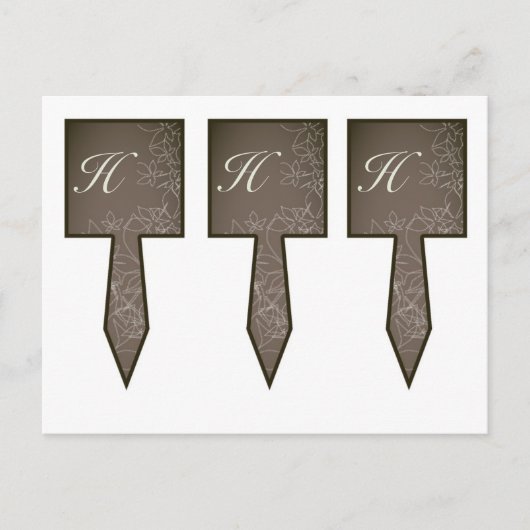 Carte Postale 3 Coupe Cake Pictures Automne Floral Automne Gris (Devant)