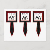 Carte Postale 3 Coupe Cake Pictures Penguin Love Couple Mate pou (Devant)