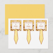 Carte Postale 3 Coupe Cuisson de gâteau moutarde Jaune Fleur de (Devant / Derrière)