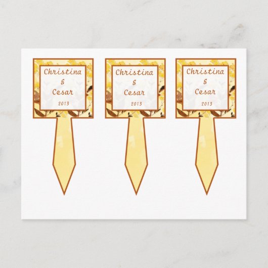 Carte Postale 3 Coupe Cuisson de gâteau moutarde Jaune Fleur de (Devant)
