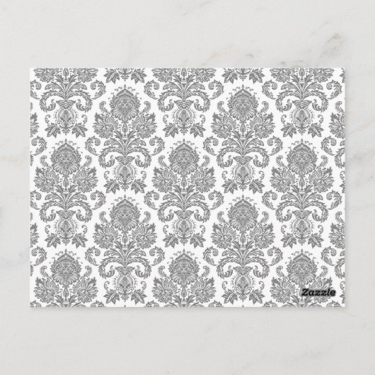 Carte Postale 3 Coupe Cuisson Gray Jaune Gre Damas Lace Imprimer (Dos)
