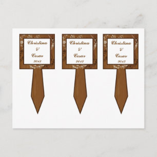 Carte Postale 3 Coupe Gâteau cueillir Planche en bois Fleur Mari