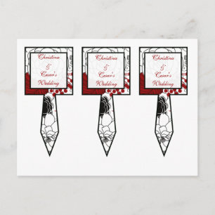 Carte Postale 3 Coupe Gâteaux cueillères Fleurs noires feuilles