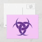 Carte Postale 3 Croissants Violets (Devant / Derrière)