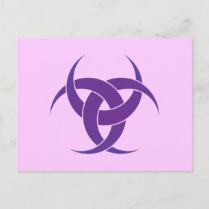 Carte Postale 3 Croissants Violets