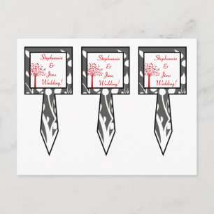 Carte Postale 3 cueillettes de gâteau Hiver Gris/Arbre Rouge