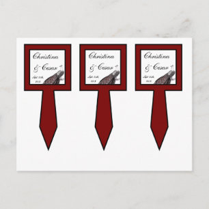 Carte Postale 3 cueillettes de gâteau Peacock rouge noir blanc