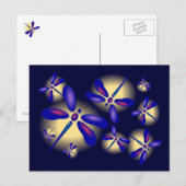 Carte postale 3-D Dragonfly Art (Devant / Derrière)