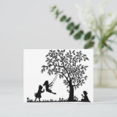 Carte Postale 3 Filles, pivotant sur des arbres à scier et à cue (Debout devant)