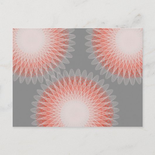 Carte Postale 3 fleurs art abstrait (Devant)