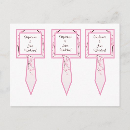 Carte Postale 3 Gâteaux De Coupe Cuisson Fleur de Cerise Rose (Devant)