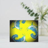 Carte Postale 3 Lucky Blue Fish (Debout devant)