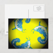 Carte Postale 3 Lucky Blue Fish (Devant / Derrière)
