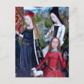 Carte Postale 3 martyrs vierges dans un jardin (détail; M 070) (Devant)