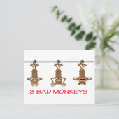 Carte Postale 3 Mauvais singes (Debout devant)