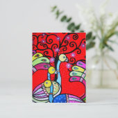 CARTE POSTALE 3 PEACOCKS (Debout devant)