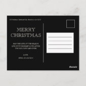 Carte Postale 3 Photo Chalkboard Calligraphie Noël (Dos)