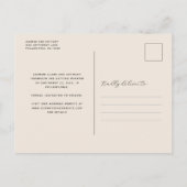 Carte Postale 3-Photo Collage beige Enregistrer la date (Dos)