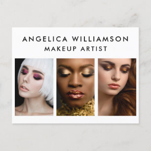 Carte Postale 3 Photo Maquillage Artiste Entreprise