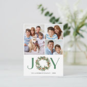 Carte Postale 3 PHOTO Pine Cônes Fir Wreath Noël (Debout devant)