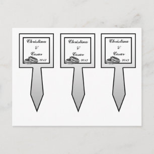 Carte Postale 3 Piques à Cup Cake Bague de mariage diamant His/H