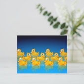 Carte Postale 3 rangées de canards en caoutchouc (Debout devant)