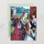 Carte Postale 3 Saints femmes dans un jardin (détail; M 070) (Devant / Derrière)