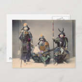 Carte Postale 3 Samurai en armure photo Vintage (Devant / Derrière)