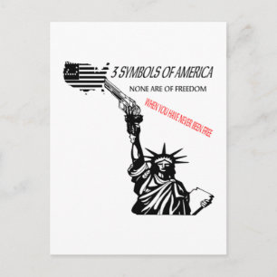 Carte Postale 3 symboles blancs