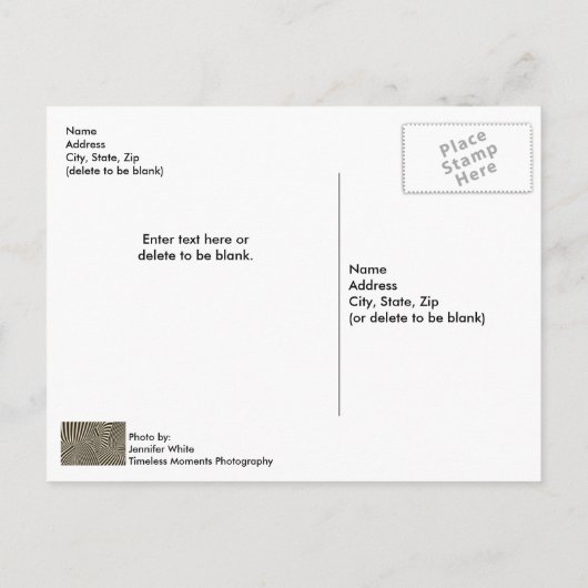 Carte postale 3D (Dos)