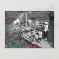 3D Anaglyph - Hampton Lode Ferry, Shropshire, Roya