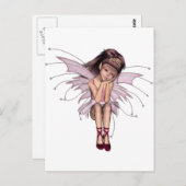 Carte Postale 3D lutin rose 3 (Devant / Derrière)