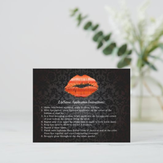Carte Postale 3D Red Lips Beauty Salon Conseils d'instruction de (Debout devant)