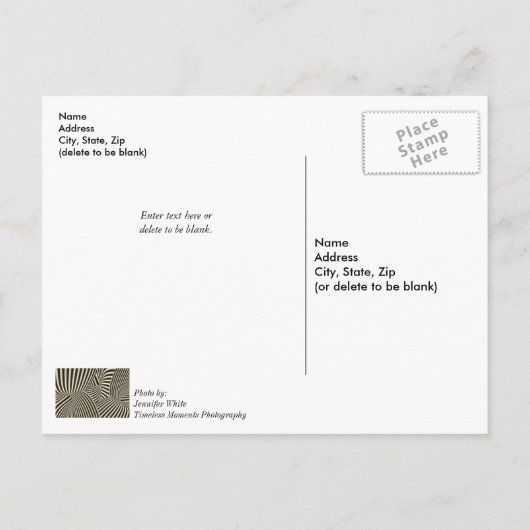 Carte postale 3D Réflexions abstraites Vous pensan (Dos)