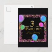Carte Postale 3e anniversaire  (Devant / Derrière)