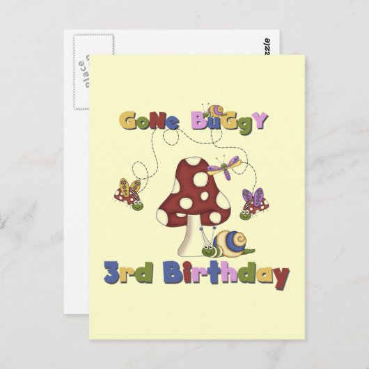 Carte Postale 3ème Bogue T-shirts et cadeaux d'anniversaire (Devant / Derrière)