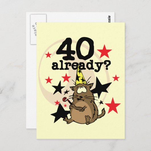 Carte Postale 40 Anniversaire déjà (Devant / Derrière)