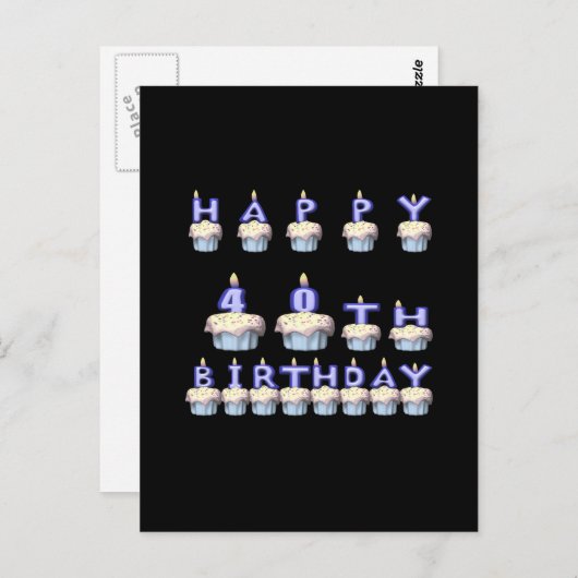 Carte Postale 40 Ans (Devant / Derrière)