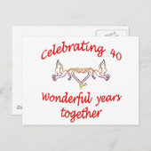 Carte Postale 40 ans de fête (Devant / Derrière)